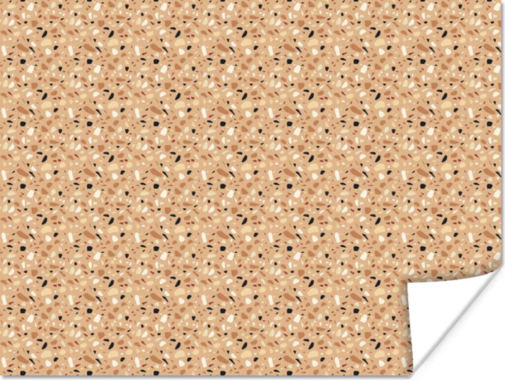 MuchoWow Poster Muster - Struktur - Terazzo 120x90 cm - Wandbild