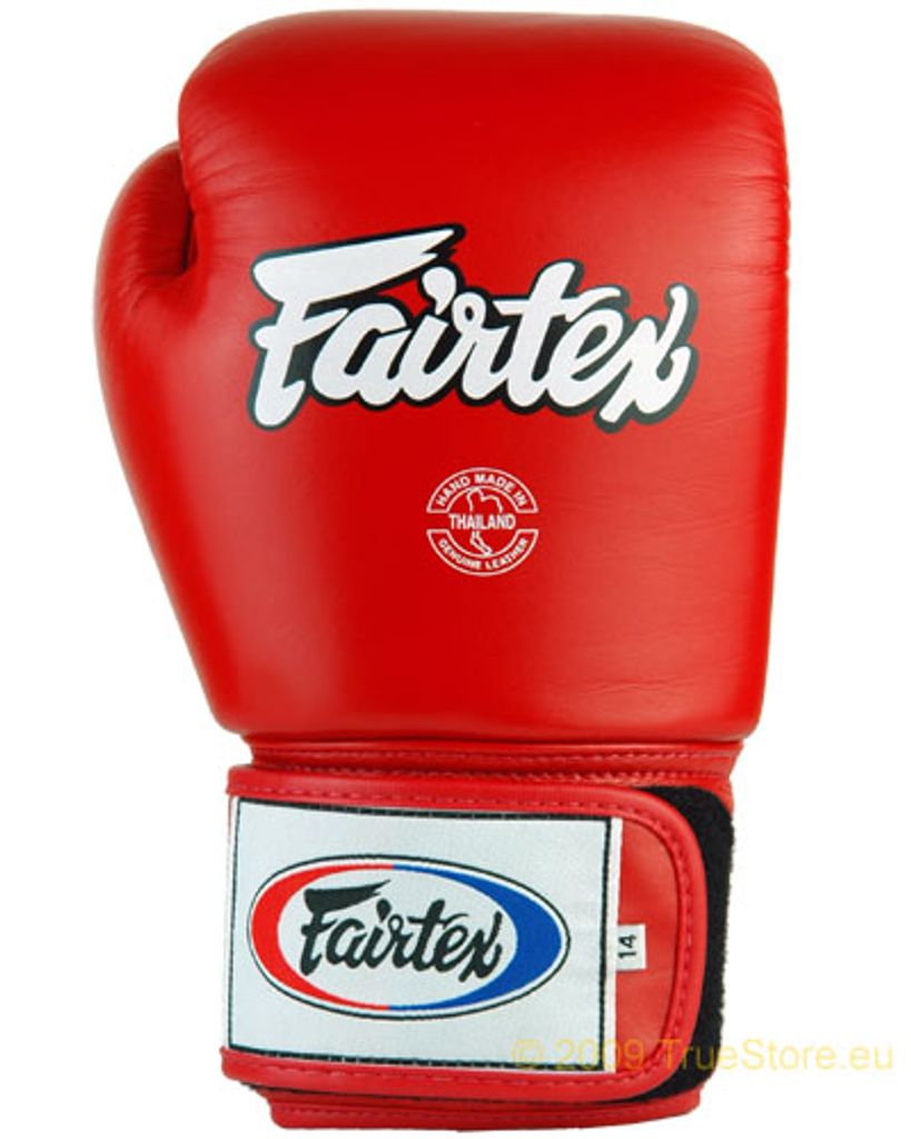 Fairtex Boxhandschuhe Leder Tight Fit (BGV1), Rot 18 Unzen