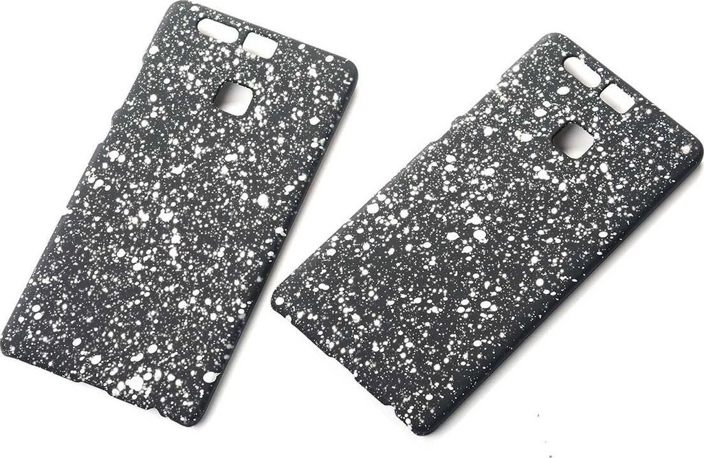 Handy Hülle Schutz Case Bumper Schale für Huawei P9 3D Sterne Weiß