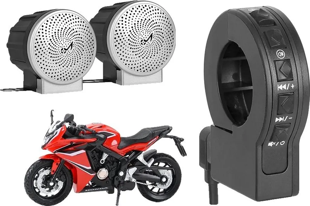 Haut-parleur Bluetooth 5.0 pour Moto Puissant 10W Protection Totale IP67