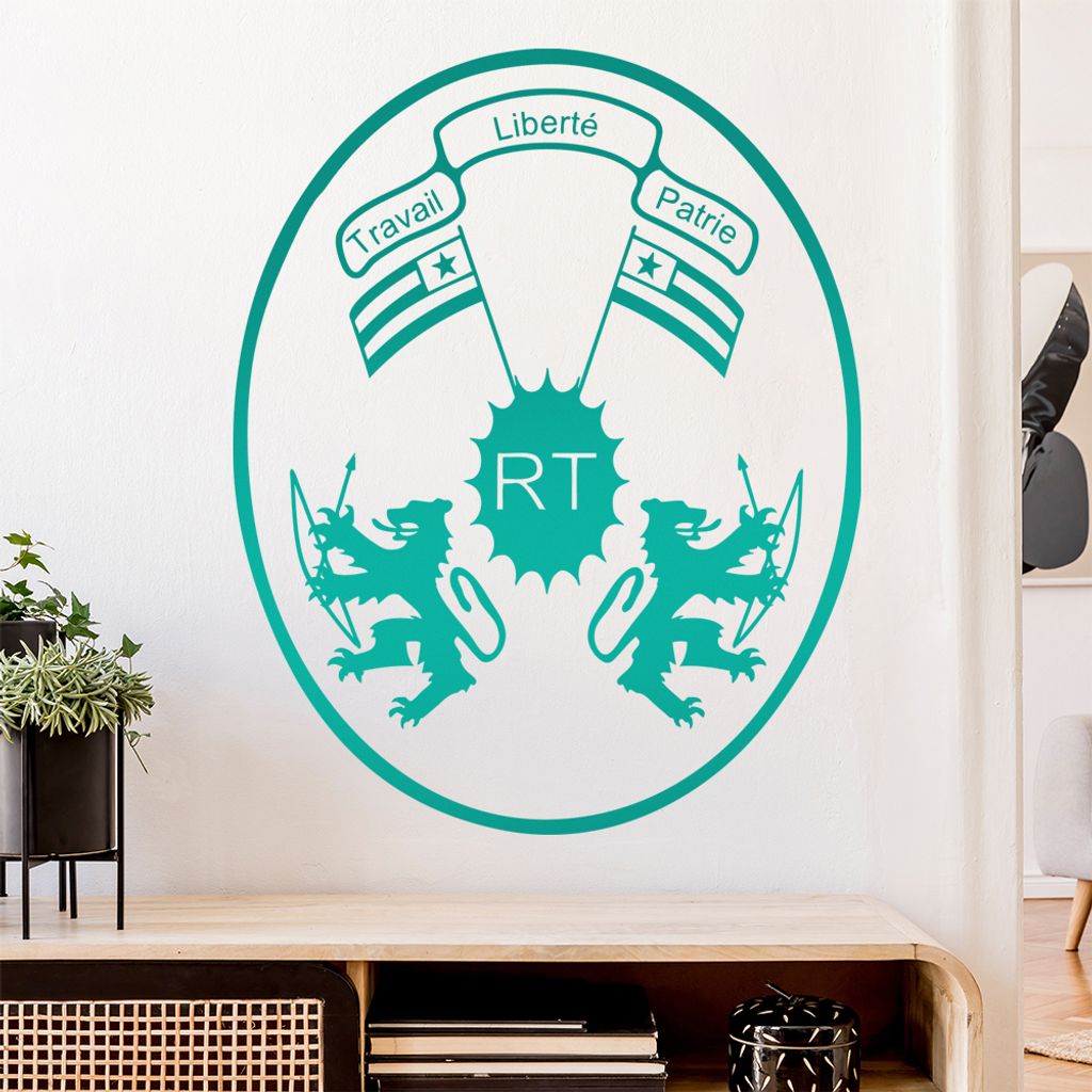 Togo Wappen Wandtattoo Wandaufkleber Wall Sticker - Dekoration, Küche, Wohnzimmer, Schlafzimmer, Badezimmer