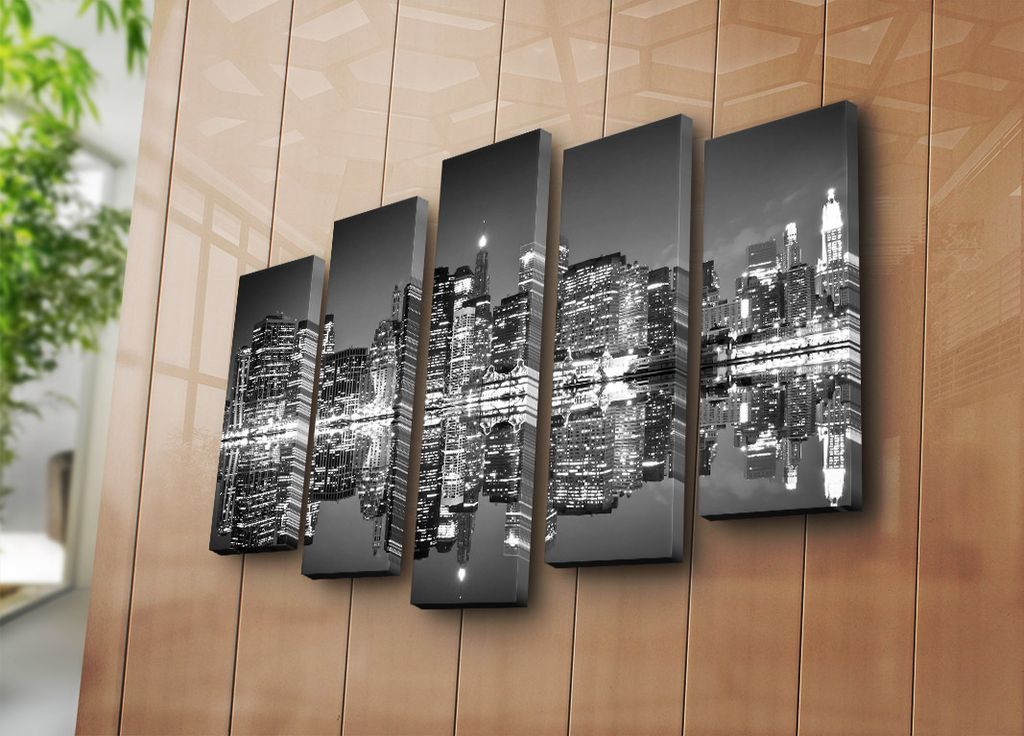 Wallity, 5PAT- HRZ4261, Bunt, Leinwandbilder, 105 x 70 cm, 100% Wildleder -Leinwand