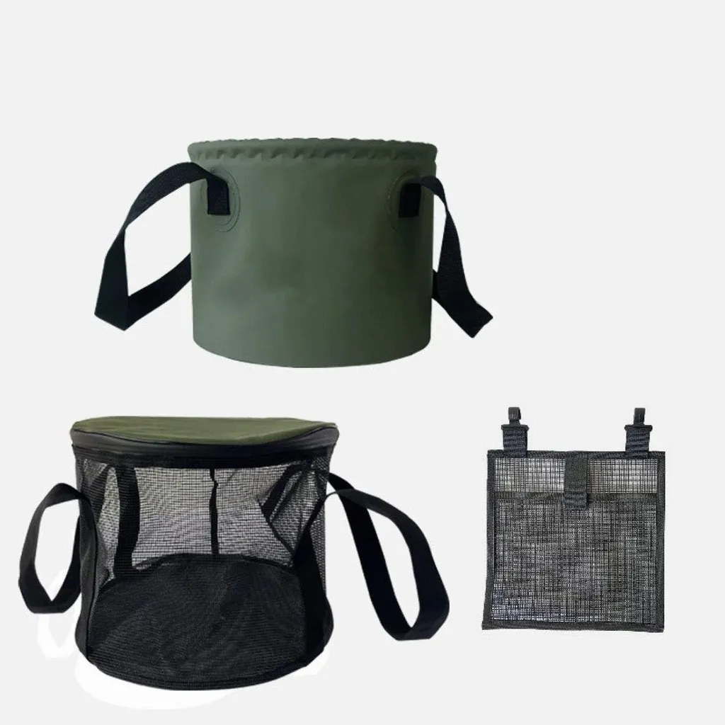 Seau pliable 20L camping et pêche - Seau de camping portable bleu