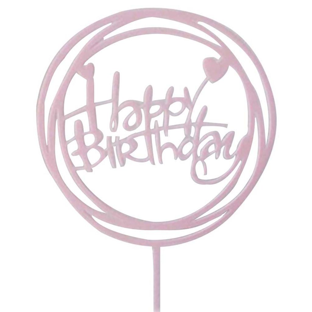 Alles Gute zum Geburtstag Liebe Kuchen -Toper Acrylbrief Top Flag Hochzeitsfeier Dekoration-Rosa 1