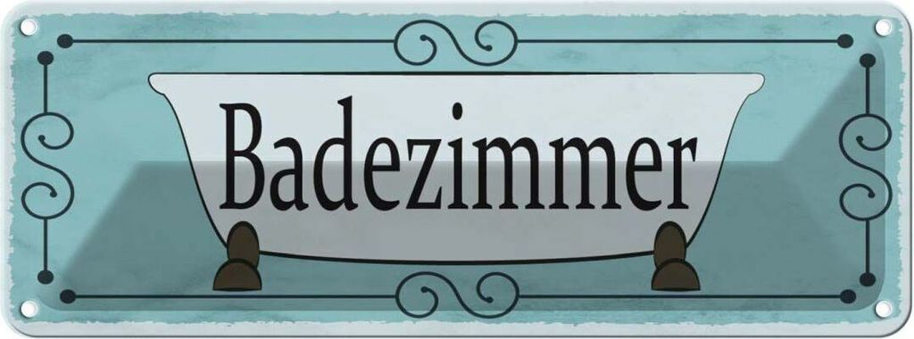 vianmo Blechschild 10x27 cm Badezimmer Geschenk