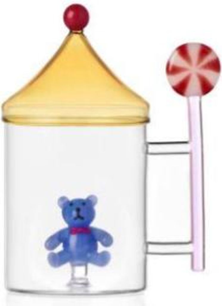 Blaue Teddybär-Nussknacker-Teekanne