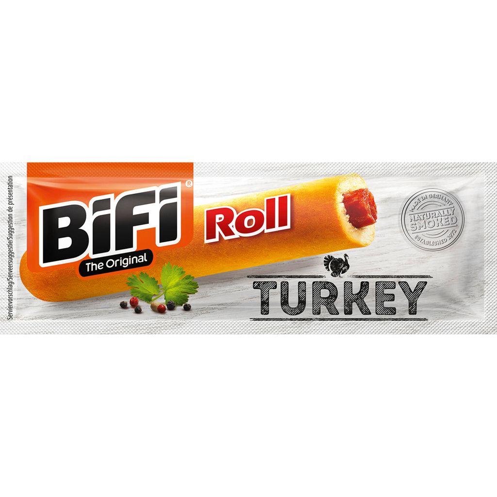 Bifi Roll Turkey Original Mini Salami im gebackenen Teigmantel 45g
