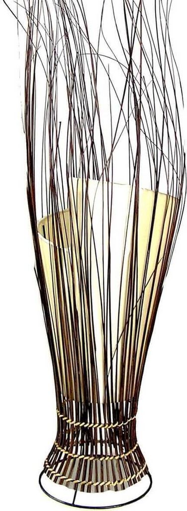 Deko-Leuchte Stimmungsleuchte asiatische Lampe Stehleuchte Tischleuchte Tischlampe Bali Asia Zweige 80 cm, weiß