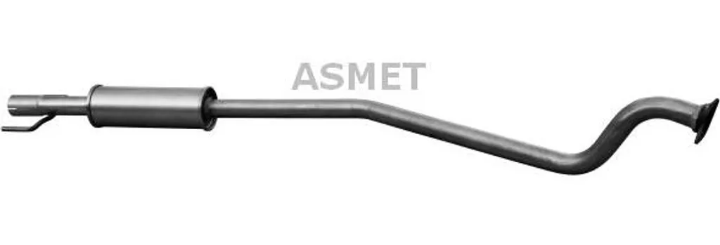 Silencieux central ASMET 5141 en acier aluminisé pour Astra G 1.6 1.8