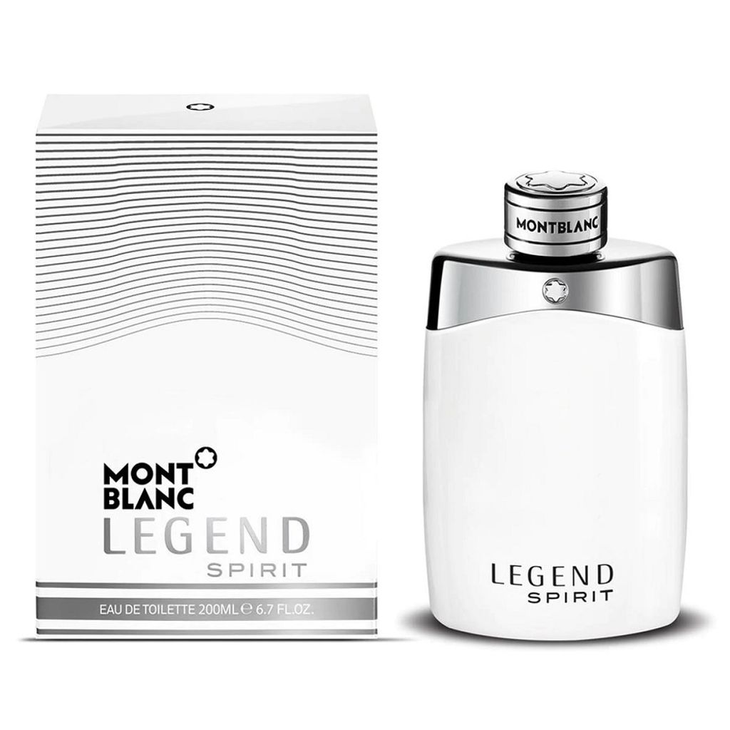A product shot of Mont Blanc Legend Spirit Eau de Toilette for Men, showing both the bottle and its packaging.