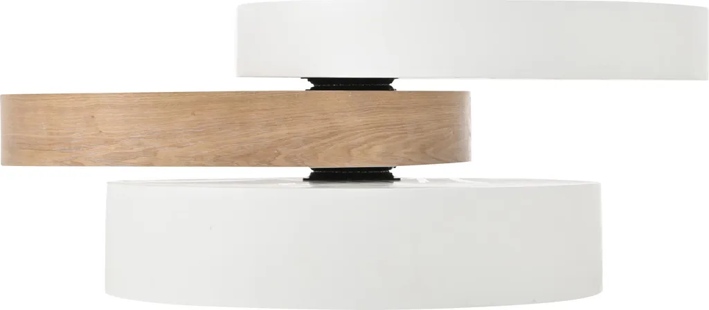 Table de Salon à 3 Niveaux avec Rangement Table Basse Rotative 360° - 8
