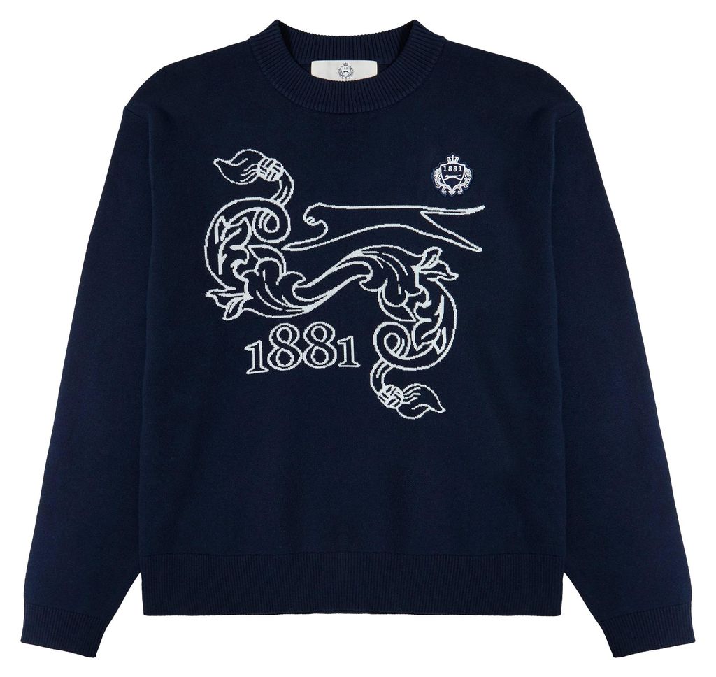Slazenger - Sweatshirt für Herren, Rundhalsausschnitt, Leger GT28150 (L) (Blau)