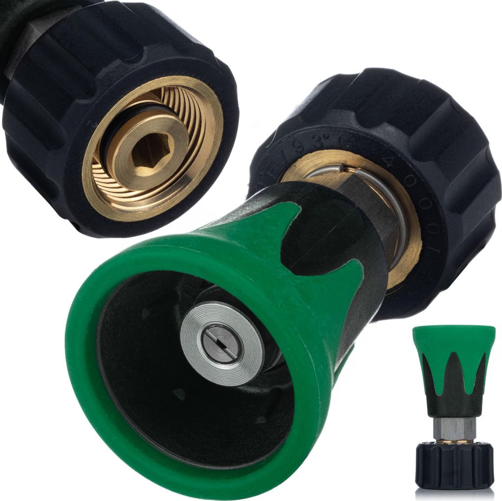 Rosfix Mini Lanze – Flachstrahldüse 25° Grün | M22 Anschluss, Max. 4000 PSI | Kompatibel mit Karcher HD/HDS | Hochdruckreiniger Zubehör