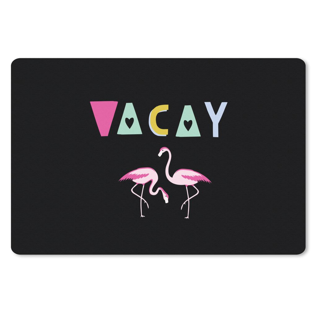 MuchoWow Schreibtischunterlage Sommer - Flamingo - Rosa 60x40 cm - XXL Mauspad - Großes Mauspad