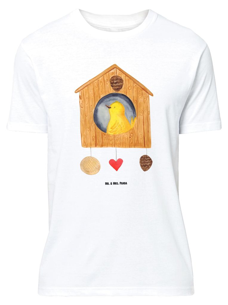 Mr. & Mrs. Panda Größe L T-Shirt Vogel Haus - Weiß - Geschenk, Tshirt, Castle, Vogelhaus, Familie, mit Spruch, Lustige Sprüche, Wohnung, Zuhaus...