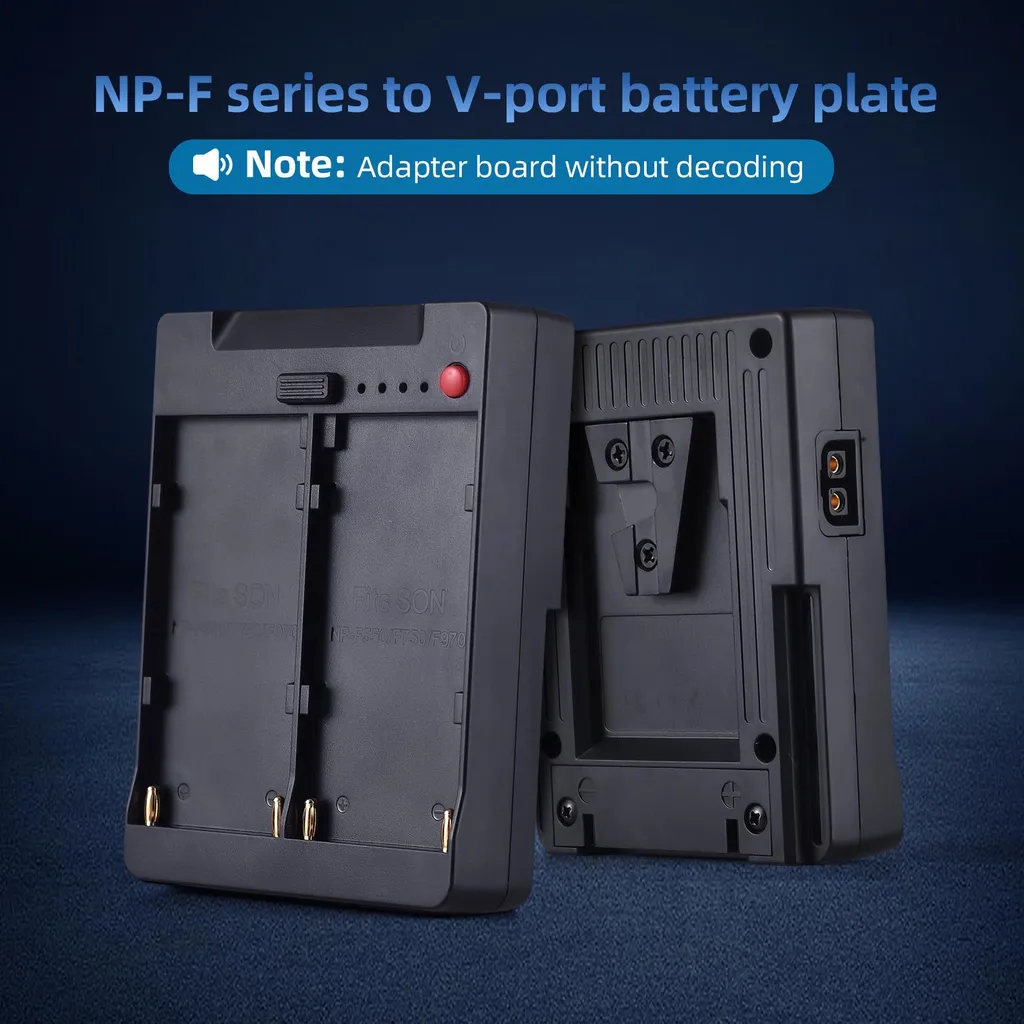 Plaque NP-F970 vers V-Mount : la solution pour vos sorties USB et DC - 5