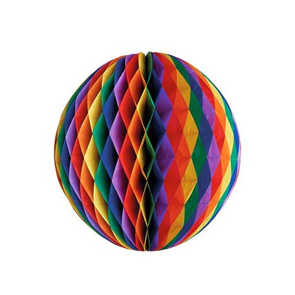 Papstar Wabenball Ø 60 cm "Rainbow" schwer entflammbar, 5 Produktbild 