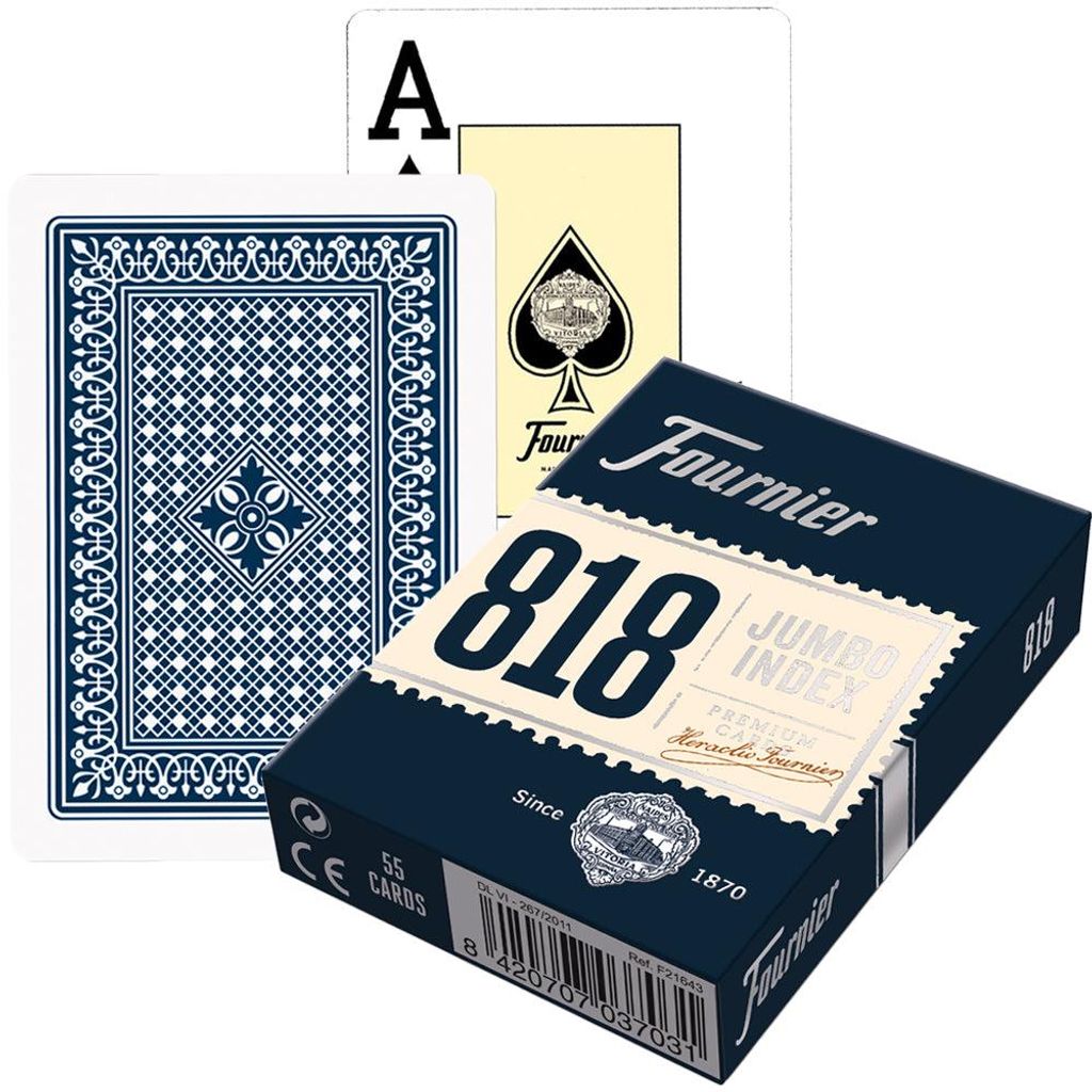 Fournier – 818 Cartes à Jouer Poker Index Jumbo (Rouge / Image du produit 