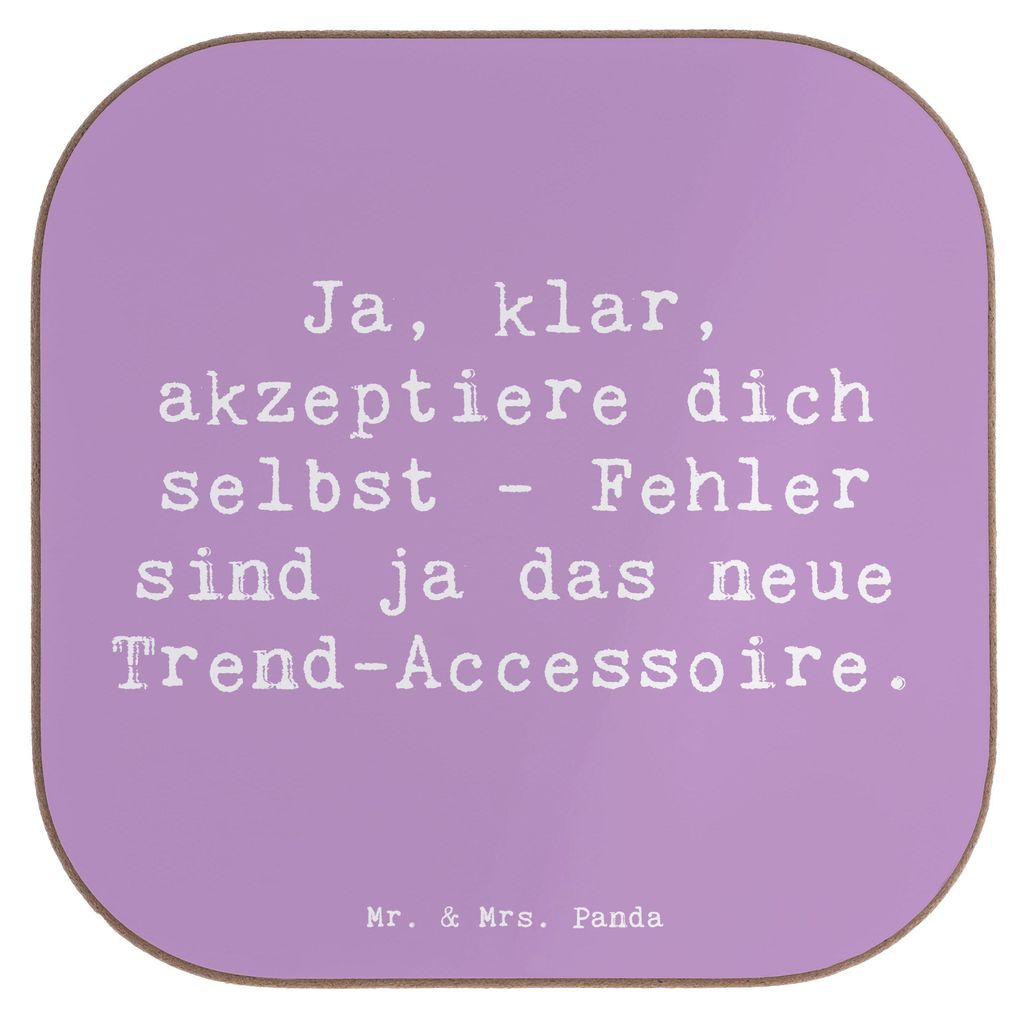 Mr. & Mrs. Panda Untersetzer für Gläser Spruch Selbstakzeptanz Trend - Lavendeltraum - Geschenk, Tischuntersetzer, Zitat, inspirierender, Selbstv...