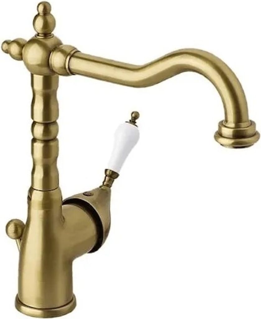 Waschtischarmatur mit hohem Auslauf Bronze Retro