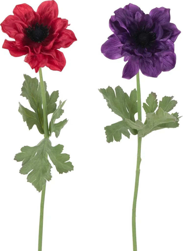 Fleur Artificielle Durable : Anémone J-Line Fuchsia Lilas sans Eau