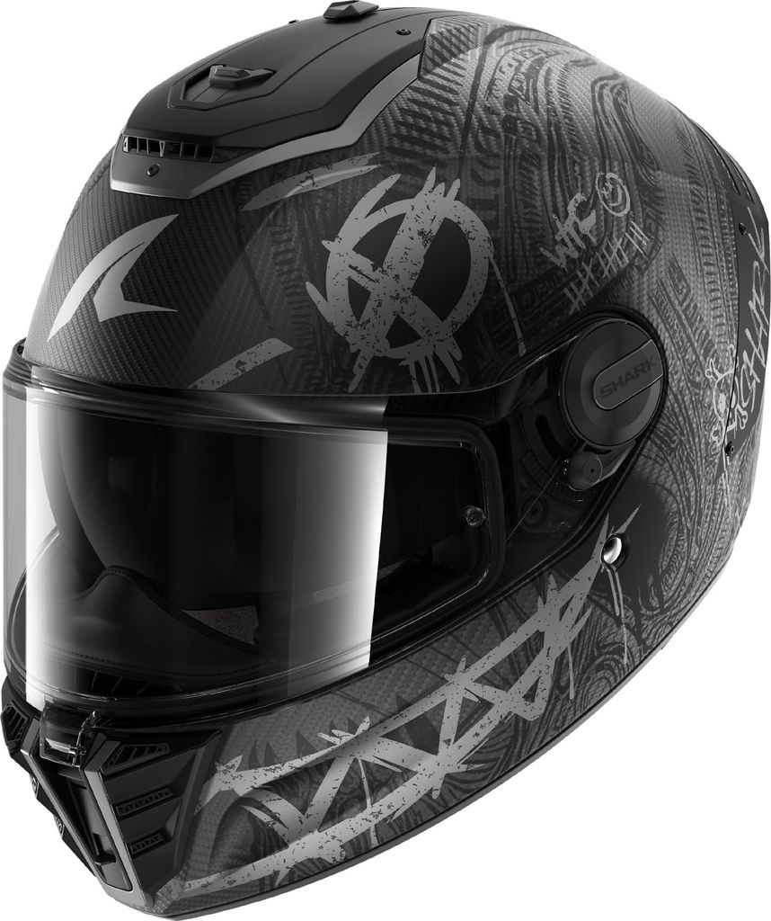 Shark Spartan RS Shiever Carbon Helm, schwarz matt/carbon, Produktbild 