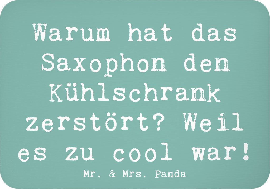 Mr. & Mrs. Panda magnet Spruch Saxophon Kühlschrank - Meeresbrise - Geschenk, küchenmagnet, Blues, holzmagnet, Humor, Instrument, Lernen, Musik, ...