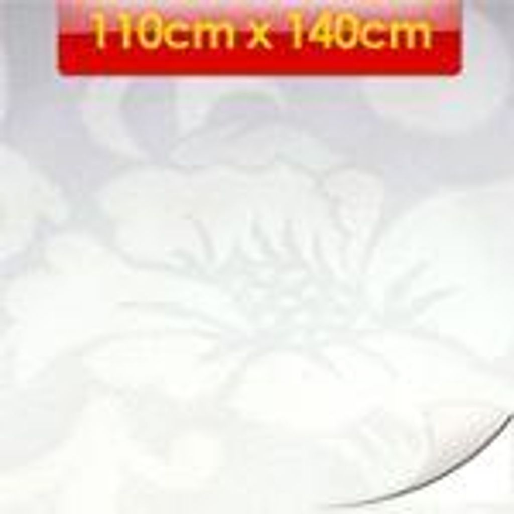 Tischdecke Damast 110x140cm weiß Vinylbeschichtung abwaschbar Tafeltuch
