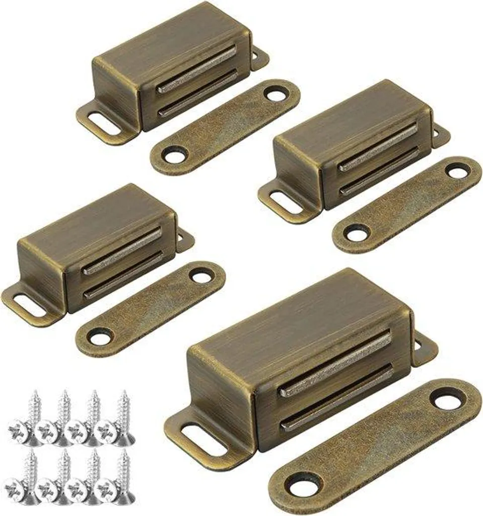 Verrouillage Magnétique en Acier Inox - Aimants de Portes - Lot de 4 Pièces