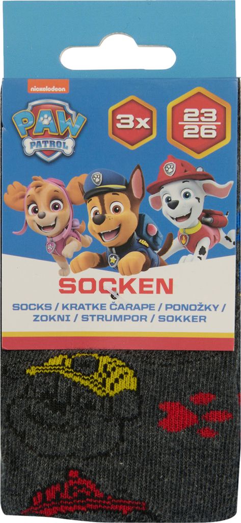 Paw Patrol Socken Jungen 3er Pack Kinder Strümpfe Chase Produktbild 