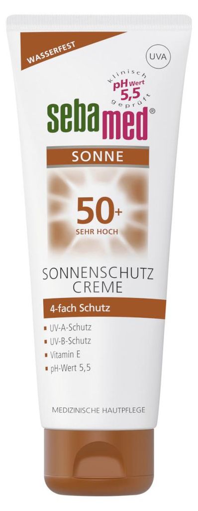 Sebamed Zonnebrandcrème SPF 50+, 75 ml. Crème Productafbeelding 