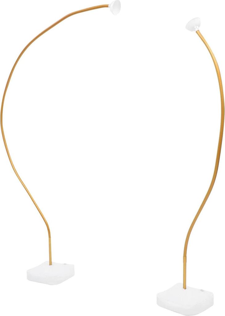 Ballonbogen Set - Flexibler Bogenständer - Wasserbasis 7,5 kg - 30 Clips - Handpumpe - Weiche Rohre 1,5 m & 2,5 m - Für Jubiläum - Gold