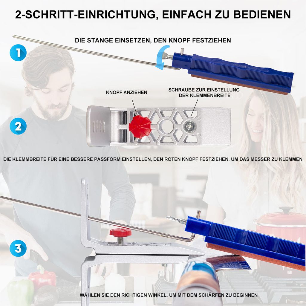 Produktbild von Zweiseitiger Schleifstein – 5000 & 8000 Körnung, Für Messer, Scheren Und Werkzeuge