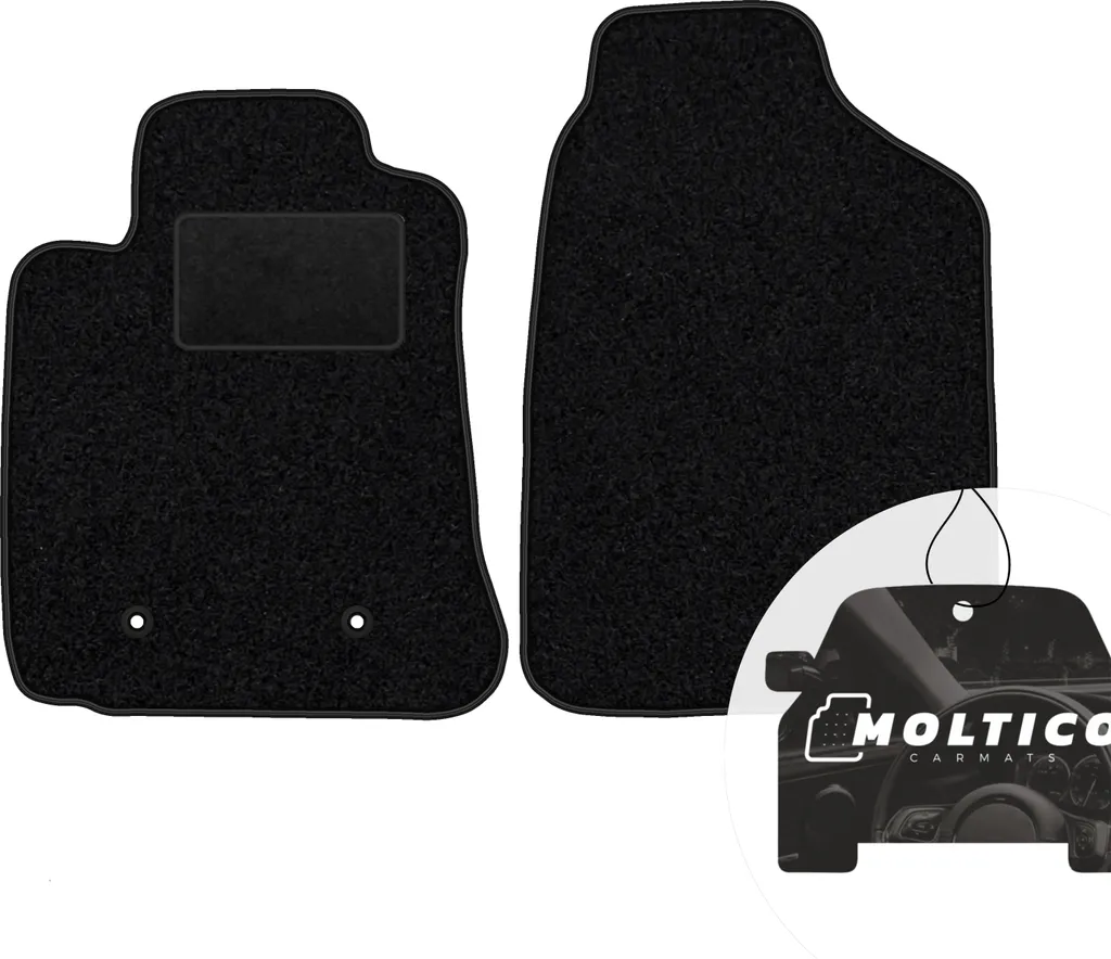 Tappetini per Toyota Corolla E12 2001-2007 Velours Nero-Rosso MOLTICO
