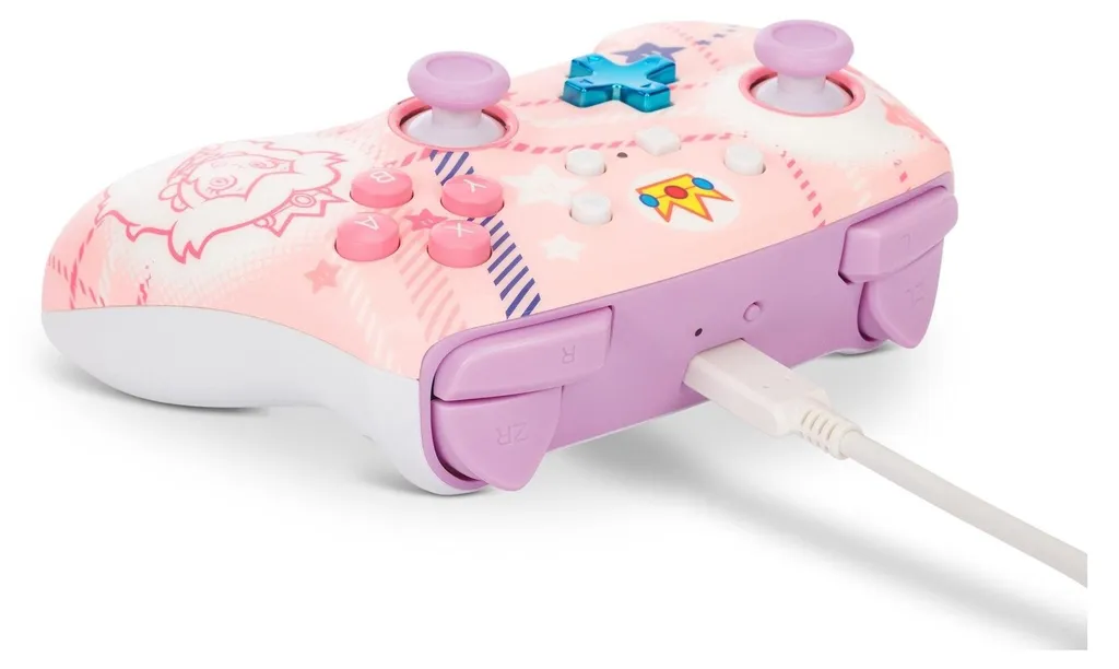 Contrôleur Bluetooth Nintendo Switch PowerA Style Princess Peach Plaid