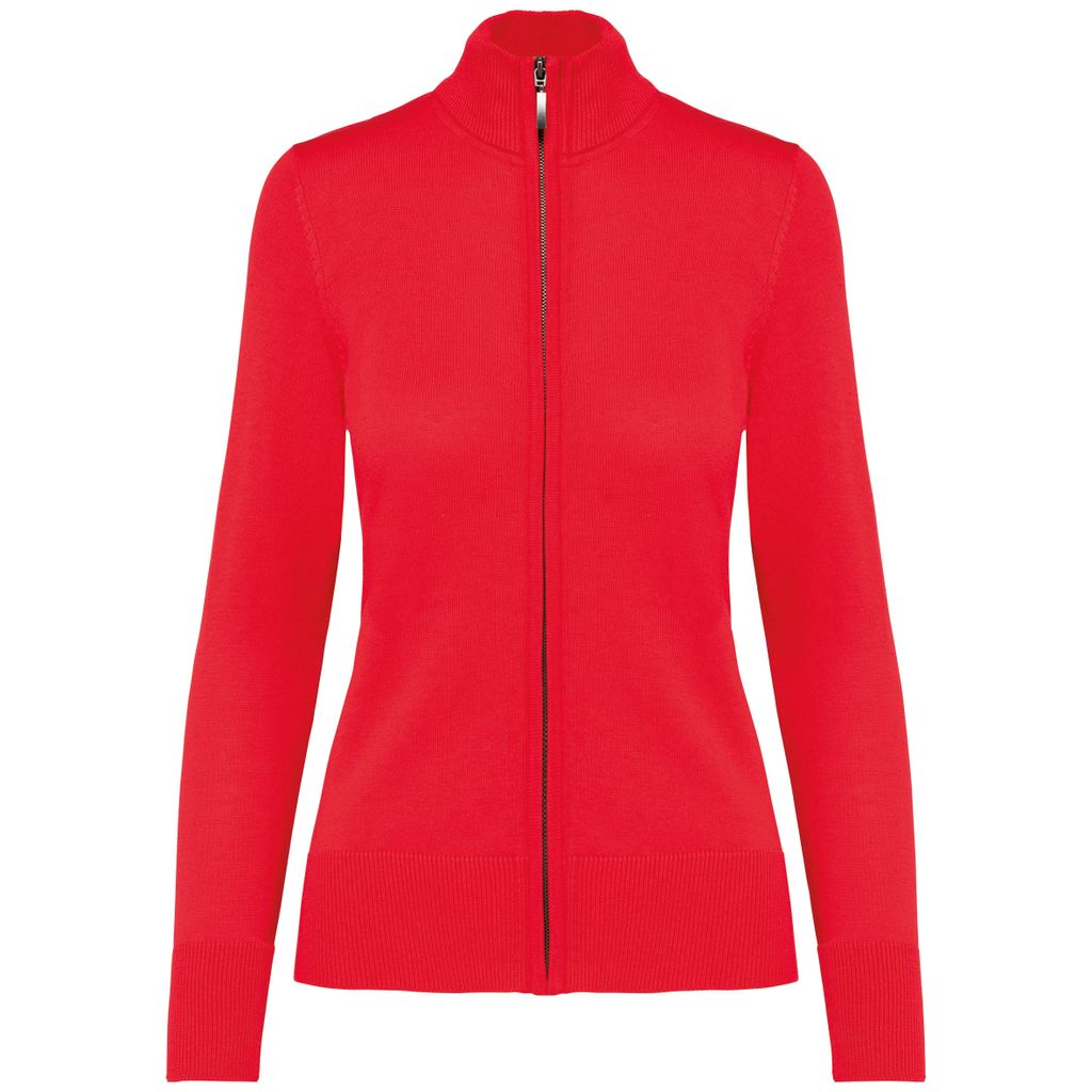 Kariban Damen Cardigan mit Reißverschluss