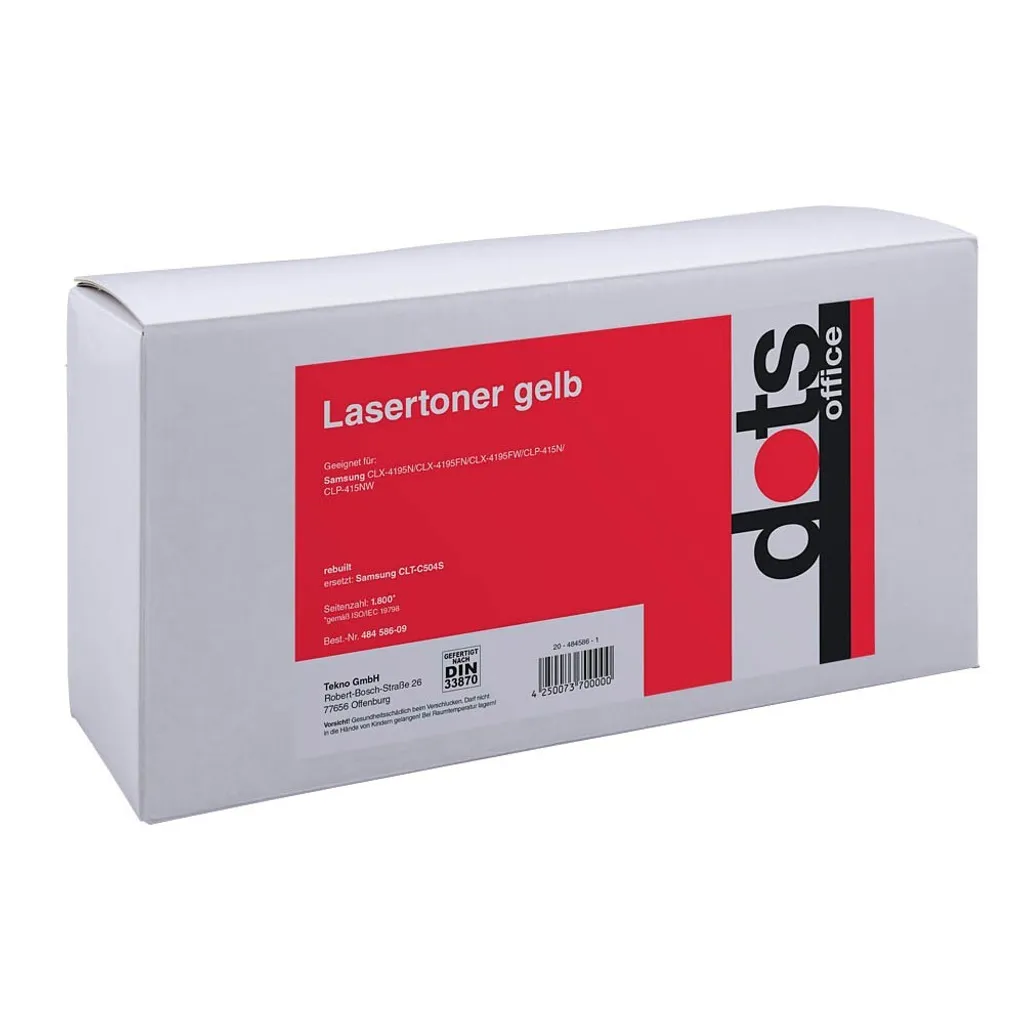 Toner Dots CLT-Y504S Jaune pour Impression de Documents Professionnels - 2