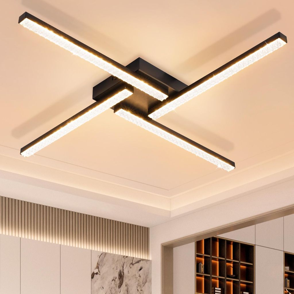 ZMH LED Plafonnier Noir 20W Blanc Chaud 3000K Plafonnier Image du produit 