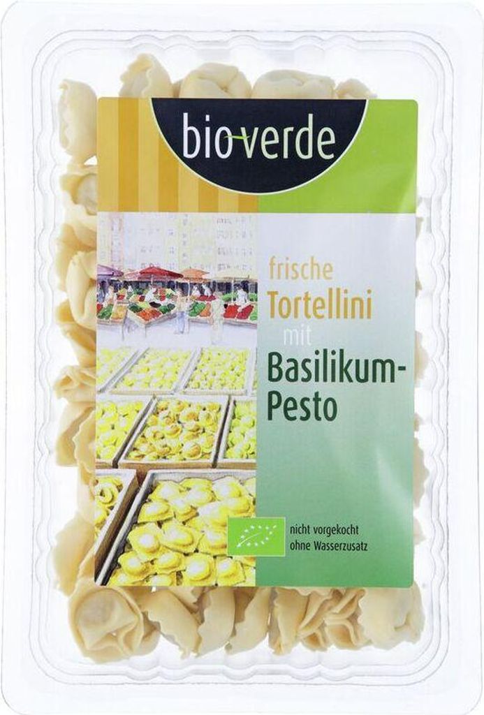 -verde Frische Tortellini mit Basilikum-Pesto - - 200g