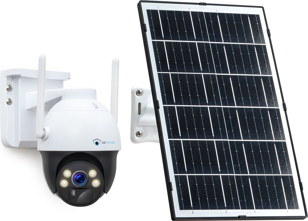 LUVISION 4G / LTE PTZ Solar Überwachungskamera 4MP mit SIM Karte 2-Wege Audio, KI Bewegungsverfolgung farbige Nachtsicht