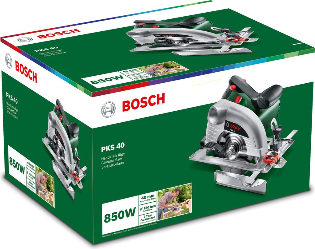 Bosch PKS 40 13 cm Grün, Silber 5300 RPM 850 W Produktbild 12