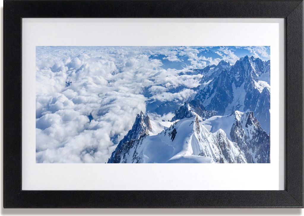 Bild 30x20 MDF-Rahmen Wandkunst Berglandschaft