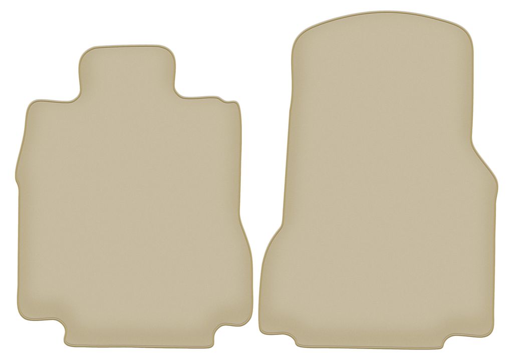 Velours-Fußmatten Vorne PREMIUM beige passend für Mercedes A W168 Family (2001-2005, Minivan) – mit Befestigungen – passgenau