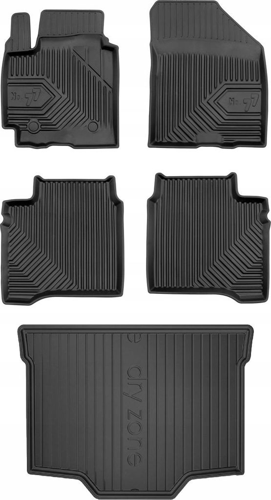 SET 77 Fußmatten und Fußmatten Suzuki Baleno 2 Hatchback ab 2015-