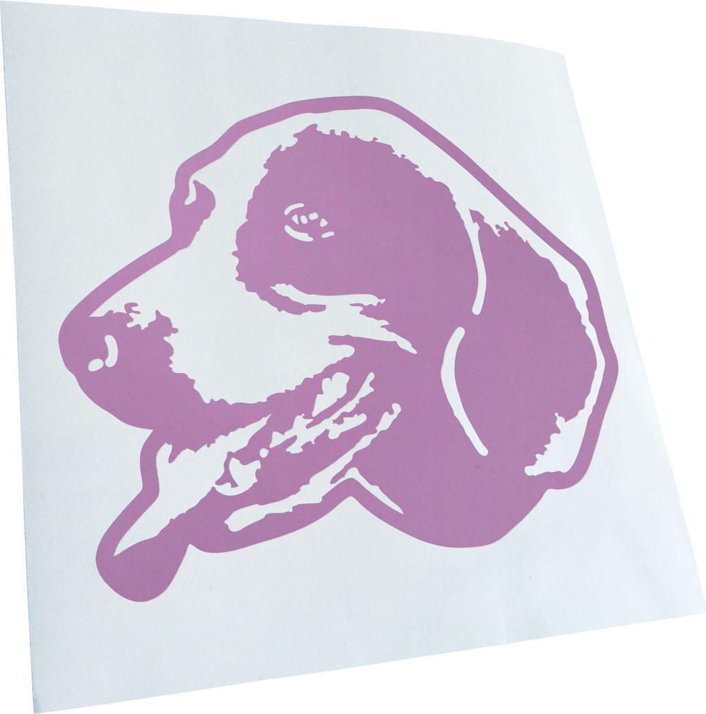 Kiwistar - Autoaufkleber - Harrier Hund - Flieder - 24x20cm - Aufkleber für Auto, Laptop, Fahrrad, LKW, Motorrad Mehrfarbig JDM Decal Racing