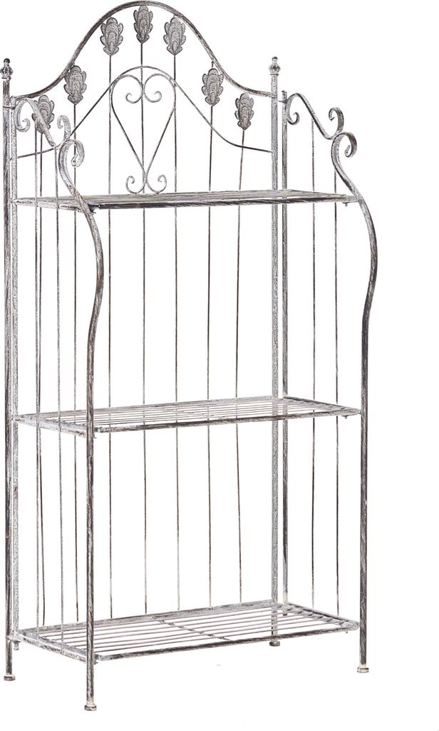 BELIANI Metallregal für Pflanzen Graue Regale Freistehend für den Außenbereich und das Badezimmer Aufbewahrung im Garten