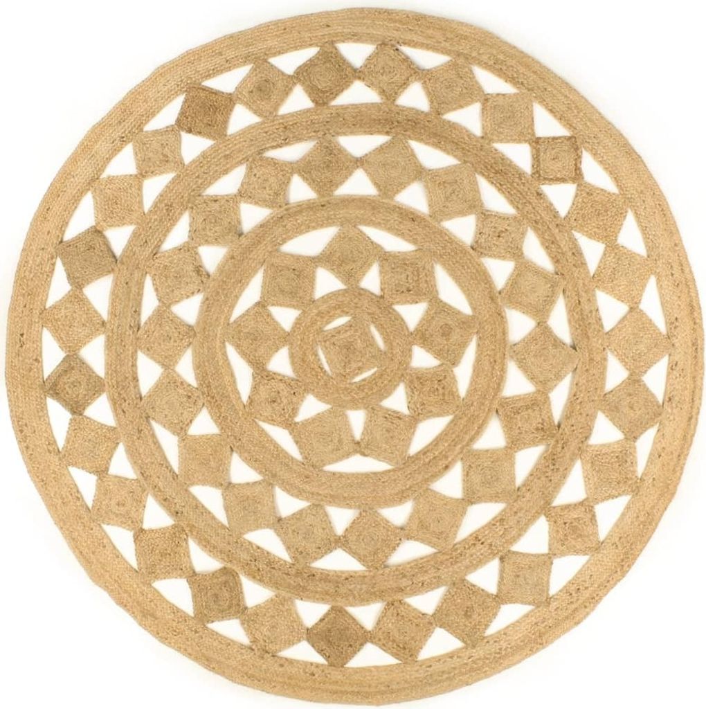 vidaXL Teppich Handgefertigt Geflochten Jute 210 cm - Teppich - Teppiche - Matte - Bodenmatte