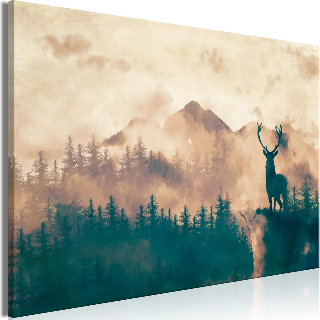 Quadro Cervo Fiero 90x60 cm Stampa Tela Canvas - Qualità Professionale