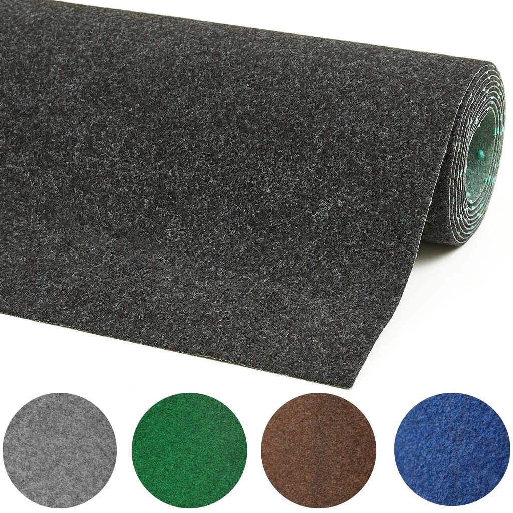 Kunstrasen Anthrazit 400 x 600 cm Eckig Rasenteppich mit Produktbild 1