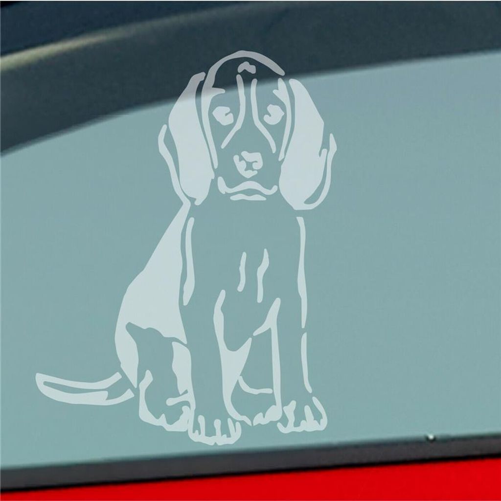 Auto Aufkleber Labrador Hund Dog Beagle Shepard 12x9 cm Milchglas Sticker Heckscheibenaufkleber